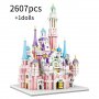 Голям Детски конструктор Замък Уолт Дисни с принцеса , 2607 части, снимка 3