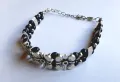 Гривна тибетско сребро и оникс, снимка 1