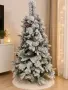 Заснежена елха с шишарки , снимка 1