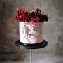 4 вид Абстрактно дамско лице с ръце контур черен топер украса декор торта, снимка 3