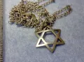 ЗВЕЗДАТА на ДАВИД СРЕБЪРЕН АРТ МЕДАЛЬОН със СРЕБЪРНО ЛАНЧЕ СРЕБРО 925 РЕТРО ПЛЕТКА МЕЧА СТЪПКА 48671, снимка 10
