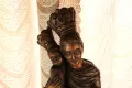 61 см МАДОНА И МЛАДЕНЕЦА Стара Немска Дърворезба, снимка 5