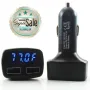 Ново 4 в 1 Двойно зарядно за кола Dual USB DC 5V 3.1A Универсален адаптер с тестер за измерване на н, снимка 3