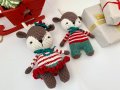 Плетени играчки, коледни еленчета, играчки за деца, коледен подарък за дете, ръчна изработка, снимка 2