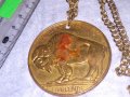 СТАР МНОГО ИНТЕРЕСЕН МЕДАЛЬОН Тип РЯДКА МОНЕТА - САЩ със СТОМАНЕНО ЗЛАТИСТО СИНДЖИРЧЕ ВЕРИЖКА 37106, снимка 8