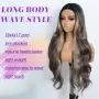 Синтетична T-парти дълга перука Lazy Wave 71,1 см, снимка 4