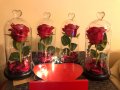 Стъкленица с вечна роза / Св.Валентин / Мече от вечни рози