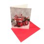 4190 Голяма поздравителна картичка за Коледа и Нова Година, с червен плик, снимка 5