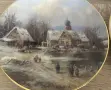 🏺 Комплект 4 колекционерски порцеланови чинии Hutschenreuther – „Weihnachtliche Landschaften“., снимка 2