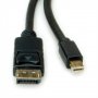 Кабел DisplayPort M - Mini DisplayPort M 1м, 8K Roline 11.04.5814 DP-M to Mini DP M, снимка 1 - Кабели и адаптери - 31427221