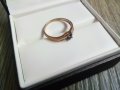 Фирмен златен пръстен с диаманти и сапфир, снимка 4