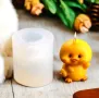 3d пате пиле патенце силиконов молд форма фондан свещ смола гипс Великден, снимка 1