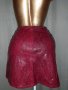 MORGAN M Червена кожена къса пола , снимка 3