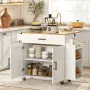 HOMCOM Кухненски остров, Кухненска количка на колелца, снимка 4