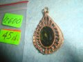 РЕТРО ВИНТИДЖ СТАР ПОЗЛАТЕН БРОНЗОВ АРТ ДЕКО ПЕНДАНТ с ФАСЕТИРАН ГОЛЯМ ПЕРИДОТ ХРИЗОЛИТ ОЛИВИН 12600, снимка 10