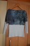 Пролетно-есенна ефектна блуза в тъмно и светло сиво, снимка 1 - Блузи с дълъг ръкав и пуловери - 42827722
