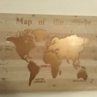 Мap of the world, дърво, снимка 3 - Пана - 30303391