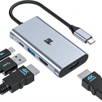 USB C докинг станция с троен монитор, 14 в 1, снимка 1 - Други - 39259974