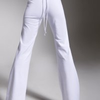 Бял Панталон с Широки Крачоли, снимка 3 - Панталони - 39545653