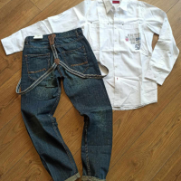Маркови оригинални дънки и ризка за момче, снимка 2 - Детски панталони и дънки - 44603469