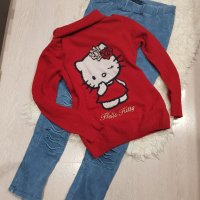 Лот клин+пуловерче Hello Kitty 8г., снимка 2 - Детски клинове - 38959869
