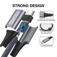 4 броя USB TYPE C кабели - 0.5м+1м+2м+3м найлонова оплетка, Data и бързо зареждане, снимка 4 - USB кабели - 33718077