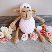 Плетена играчка овца амигуруми, снимка 2 - Декорация за дома - 33932548