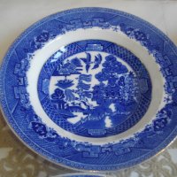 Винтидж Порцелан 1949г-1957г-VICTORIA PORCELAIN WILLOW FENTON-Made in ENGLAND-4 бр.НОВИ Чинии ф230мм, снимка 7 - Чинии - 39895680