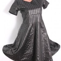 черна рокля с къс ръкав, снимка 2 - Рокли - 42745591