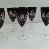 Кристални чаши за вино червен кристал, снимка 9 - Антикварни и старинни предмети - 31060388