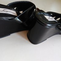 Елегантни кожени чехли LAGERSONS, Швеция, размер 37, снимка 5 - Дамски елегантни обувки - 29292489