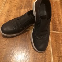 Черни обувки естествена кожа, 37 номер, снимка 1 - Дамски ежедневни обувки - 29731906