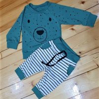 РАЗПРОДАЖБА!!! Ново бебешко комплектче с дълъг ръкав и панталонки, снимка 4 - Комплекти за бебе - 30611130