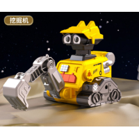 Подвижен робот играчка с дизайн на строителна машина, снимка 5 - Електрически играчки - 44583267