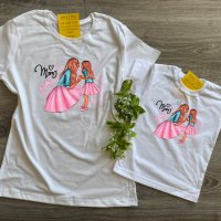Комплект еднакви тениски за майка и дъщеря, комплект МАМА И АЗ, снимка 13 - Детски тениски и потници - 36898736