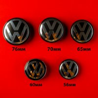 Vw капачки за джанти от 56-76mm golf passat polo bora Touareg Tiguan, снимка 1 - Аксесоари и консумативи - 33864300