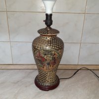 Страхотна голяма лампа стар китайски порцелан Сатцума, снимка 1 - Антикварни и старинни предмети - 39505090