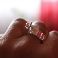 Стилен и елгантен сребърен пръстен с перла - модел R017A, снимка 9 - Пръстени - 30736699