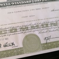 Сертификат за 37 акции (САЩ) | Rockwell-Standard Corporation | 1961г., снимка 3 - Други ценни предмети - 29273700