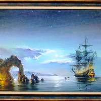 "С мечти в платната", морски пейзаж, картина, снимка 5 - Картини - 32549743