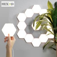 Магнитно Touch LED осветление за стена - Хексагон-тъчскрийн, снимка 5 - Лампи за стена - 30646397