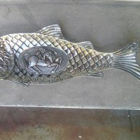 Метална декоративна риба плато със зодия Стрелец, снимка 1 - Други ценни предмети - 37237698