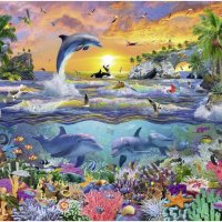 Детски пъзел Ravensburger 10950 Tropical Paradise XXL Подводен свят 100 части , снимка 2 - Образователни игри - 40256668