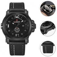 Eлегантен мъжки часовник NAVIFORCE NF9097M , Кожена каишка, снимка 4 - Мъжки - 37815427