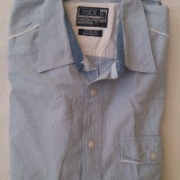Риза с къс ръкав с джобче EXSIDE , снимка 1 - Ризи - 33848287