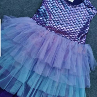 Детска лилава рокля Русалка, снимка 7 - Детски рокли и поли - 35685022