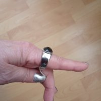 Уникален пръстен( Унисекс ) с естествен оникс от медицинска стомана, снимка 2 - Пръстени - 32023466