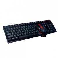  Безжична клавиатура с 2.4GhZ мишка - геймърски комплект, снимка 2 - Клавиатури и мишки - 30917348