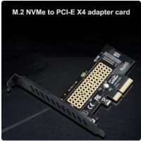 M.2 NVME SSD to PCIe   X1 or X4.0, 64Gbps M-Key PCIe4.0 X1, or X4 Adapter for Desktop, снимка 6 - Кабели и адаптери - 39987791