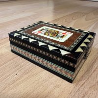 Дървена кутия, снимка 5 - Карти за игра - 39419126